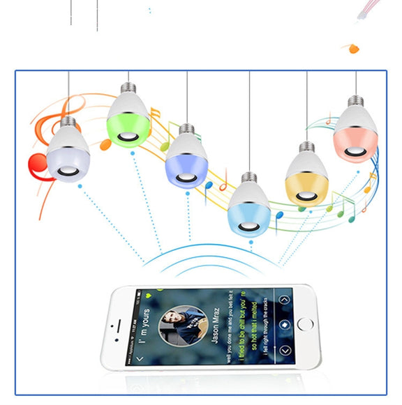 E27 LED Music Bulb Smart Colorful Remote Control Wake Up Light, Color temperature: APP Multi-link Music Light