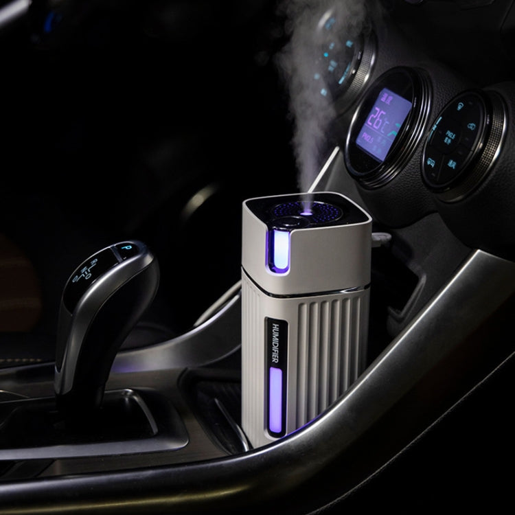 Humidifier USB Office Home Car Mute Portable Colorful Air Purifier(White)