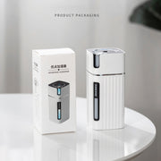 Humidifier USB Office Home Car Mute Portable Colorful Air Purifier(White)