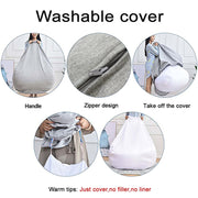 Lazy Sofa Bean Bag Chair Fabric Cover, Size: 70x80cm(Brown)