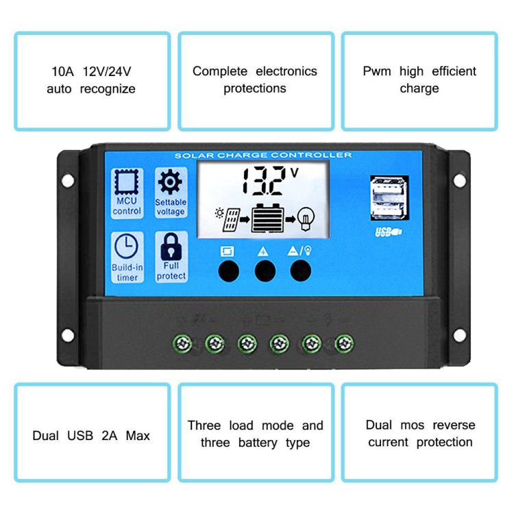Street Lamp Smart Lighting Charging Solar Controller, Model: RBL-10A