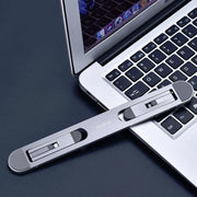 Oatsbasf Portable Storage Foldable Notebook Computer Bracket Heightening Fan Heater(Silver)