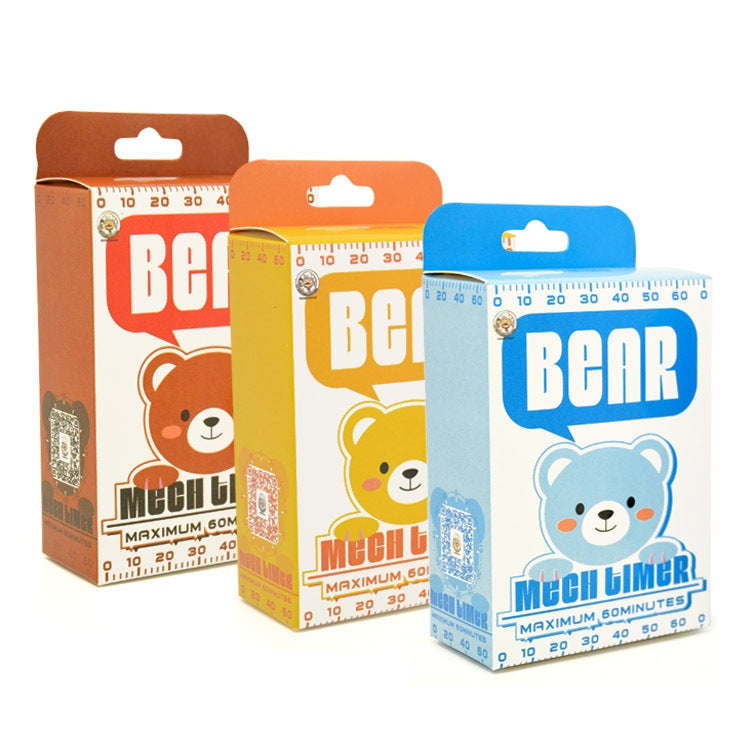 Cartoon Bear Timer Kitchen Gadget Mechanical Timer(Blue)