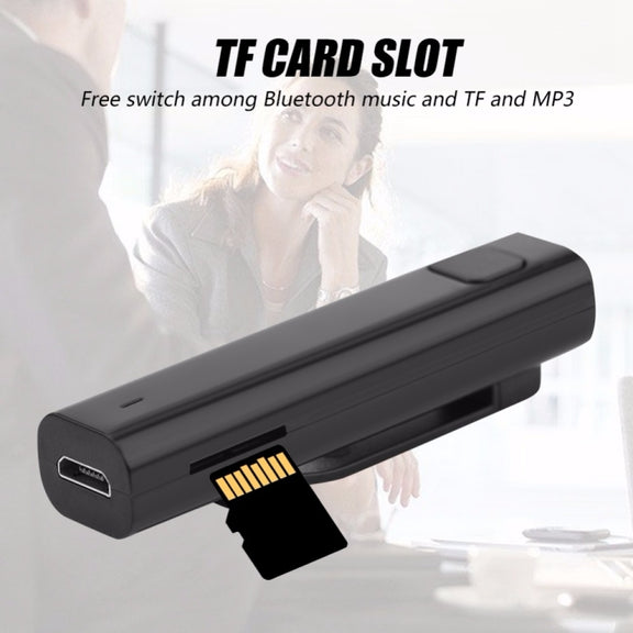 Bluetooth Receiver Smart Headphone Voice Translator 26 Multi-language Travel Business TF Card Voice Text Interpreter Earphone(Black)