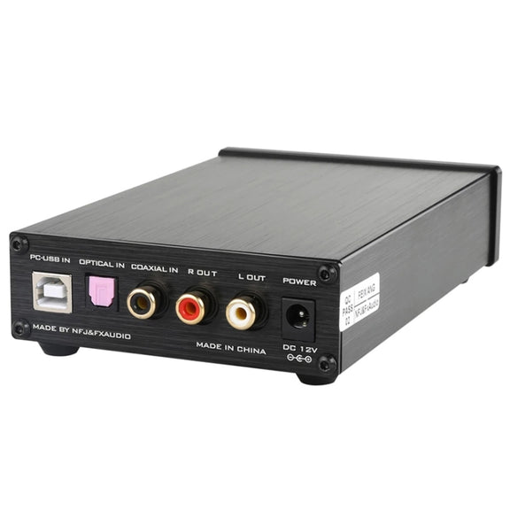 FX-AUDIO DAC-X6 Fever HiFi Fiber Coaxial USB Amp Digital Audio DAC Decoder 24BIT/192(Black)