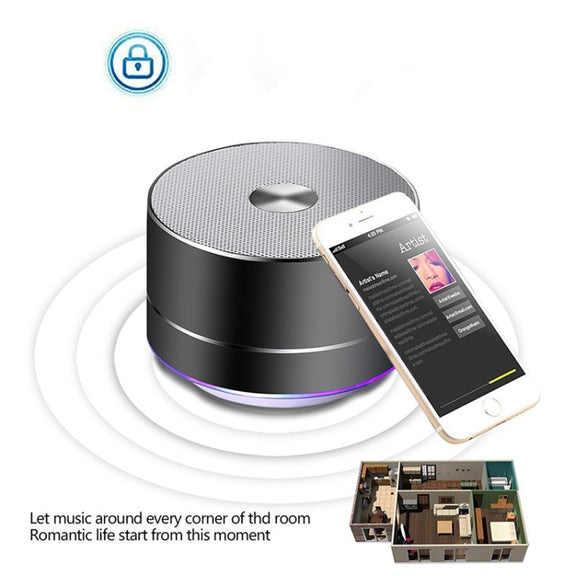 Portable Wireless Bluetooth Speaker Stereo LED Speakers with Built-in Mic MP3 MINI Subwoof Smart Column Loudspeaker