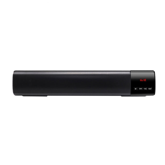 TOPROAD High Power 10W HIFI Portable Wireless Bluetooth Speaker Stereo Soundbar TF FM USB Subwoofer Column for Computer TV Phone(Black)