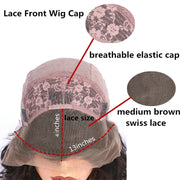 Straight Lace Front Human Hair Wigs, Stretched Length:16 inches, Style:1