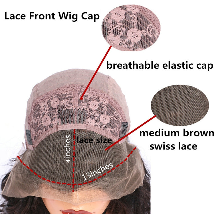 Straight Lace Front Human Hair Wigs, Stretched Length:26 inches, Style:2