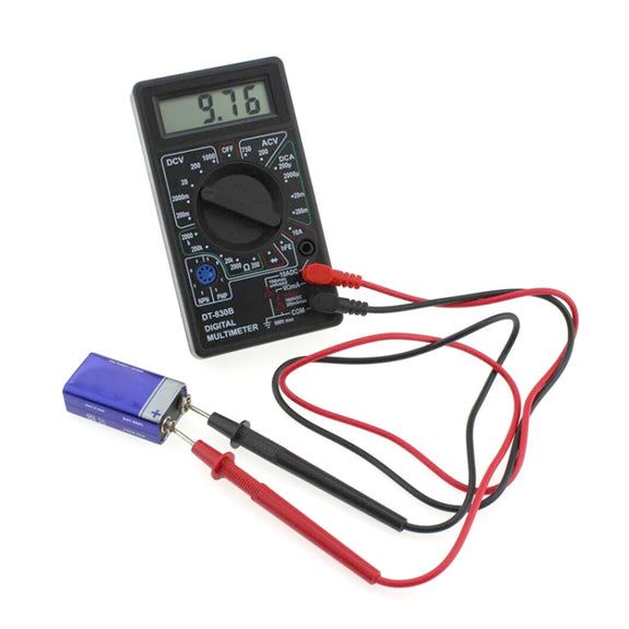 DT-830B Handheld Digital Multimeter Ammeter Voltmeter Digital Display Universal Tester Meter(Black)