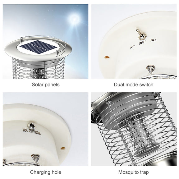 Outdoor Solar Water-resistant Mosquito Lamp Mosquito Repellent, Color:TM02 Black