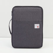 Multi-functional A4 Document Bags Portable Water-resistant Oxford Cloth Storage Bag for Notebooks���Size: 33cm*24*3.5cm(Dark Gray)