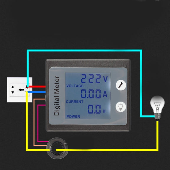 peacefair PZEM-011 AC Digital Display Multi-function Voltage and Current Meter Electrician Instrument, Specification:Host + Opening CT