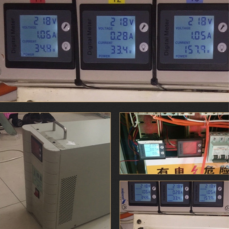 peacefair PZEM-011 AC Digital Display Multi-function Voltage and Current Meter Electrician Instrument, Specification:Host + Opening CT
