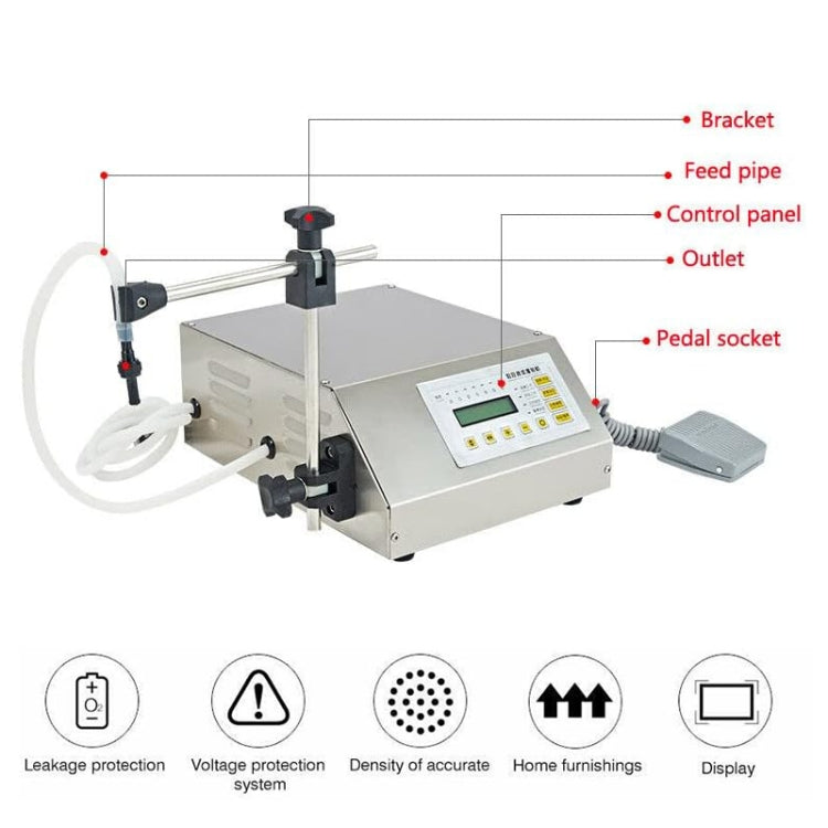 Mini Portable Electric Digital Control Pump Liquid Filling Machine LCD Display Milk Bottles Filler 220V
