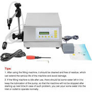 Mini Portable Electric Digital Control Pump Liquid Filling Machine LCD Display Milk Bottles Filler 220V