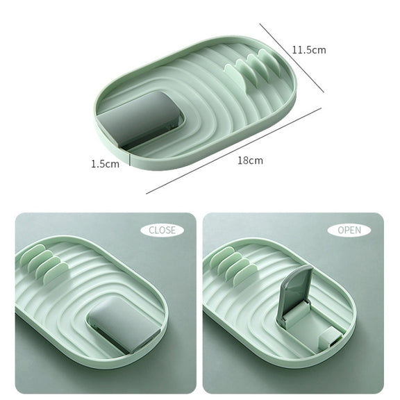 Kitchen Spatula Pot Lid Rack Kitchenware Plastic Storage Rack Random Color Delivery