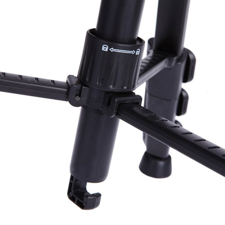 Q111 4-Section Folding Legs Live Broadcast Aluminum Alloy Tripod Mount with Three-dimensional Damping Tripod Heads(Black)