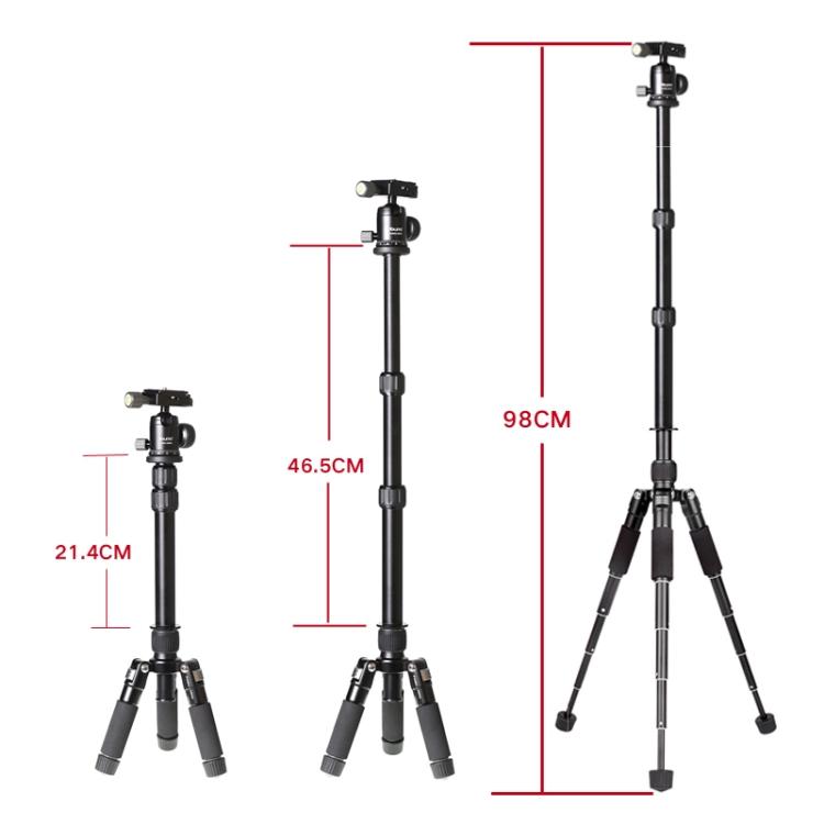 Xiletu FM5S-MINI 5-Section Folding Legs Mini Desktop Tripod Mount(Black)