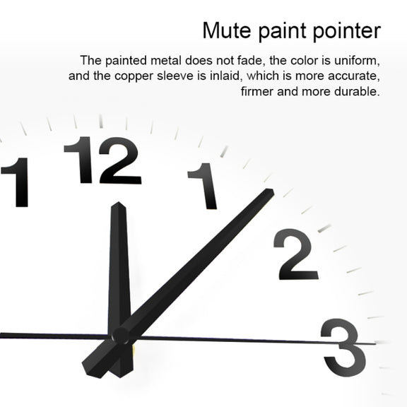 Smart Network Automatic Time Synchronization Wifi Wall Clock Modern Minimalist Silent Living Room Clock, Size:16 inch(Black)