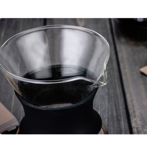 High Temperature Resistant Coffee Maker, Capacity:400ml, Style:With Strainer