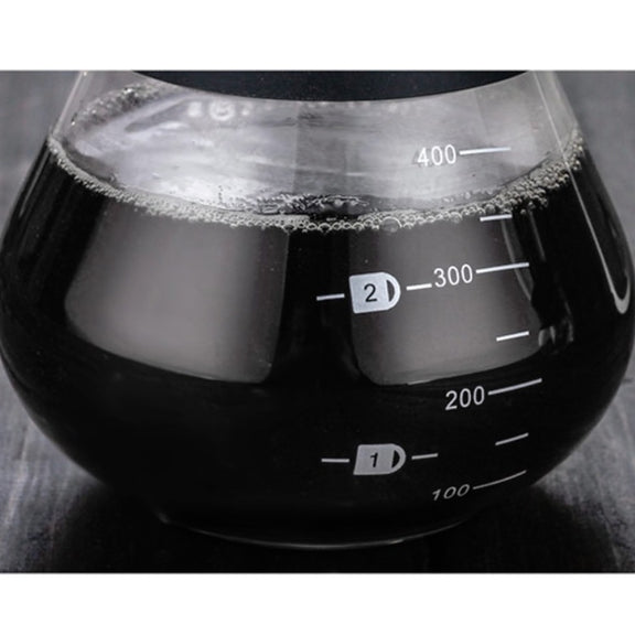 High Temperature Resistant Coffee Maker, Capacity:400ml, Style:Without Strainer