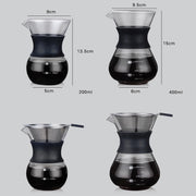 High Temperature Resistant Coffee Maker, Capacity:400ml, Style:Without Strainer