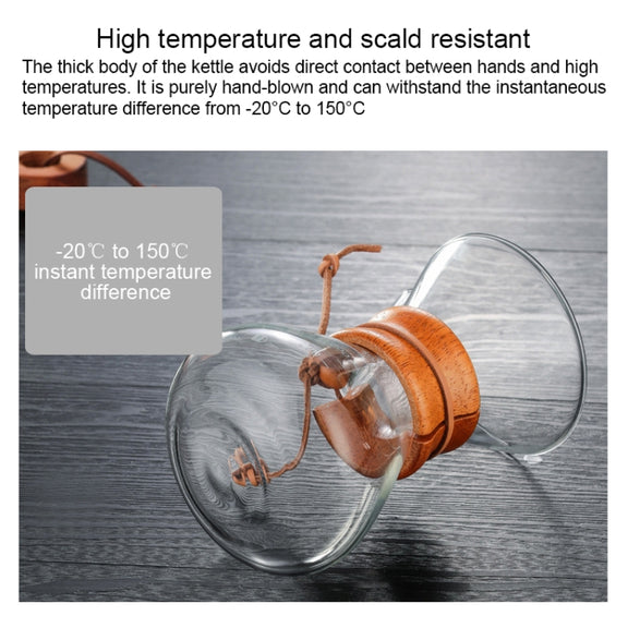 Hand Coffee Pot High Temperature Resistant 400ml Glass Coffee Pot, Style:Pot With Strainer