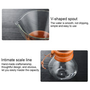 Hand Coffee Pot High Temperature Resistant 400ml Glass Coffee Pot, Style:Pot With Strainer