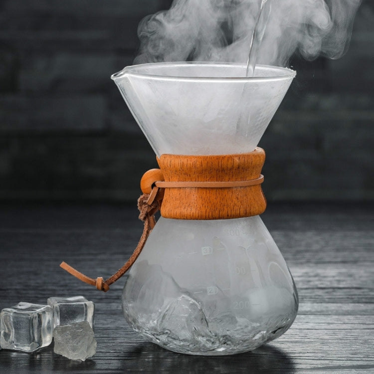 Hand Coffee Pot High Temperature Resistant 400ml Glass Coffee Pot, Style:Pot With Strainer