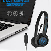 DANYIN DT326 Head-mounted Desktop Computer Children Learning Wire Headset with Microphone, Cable Length:1.8m, Style:Star Flag(White)