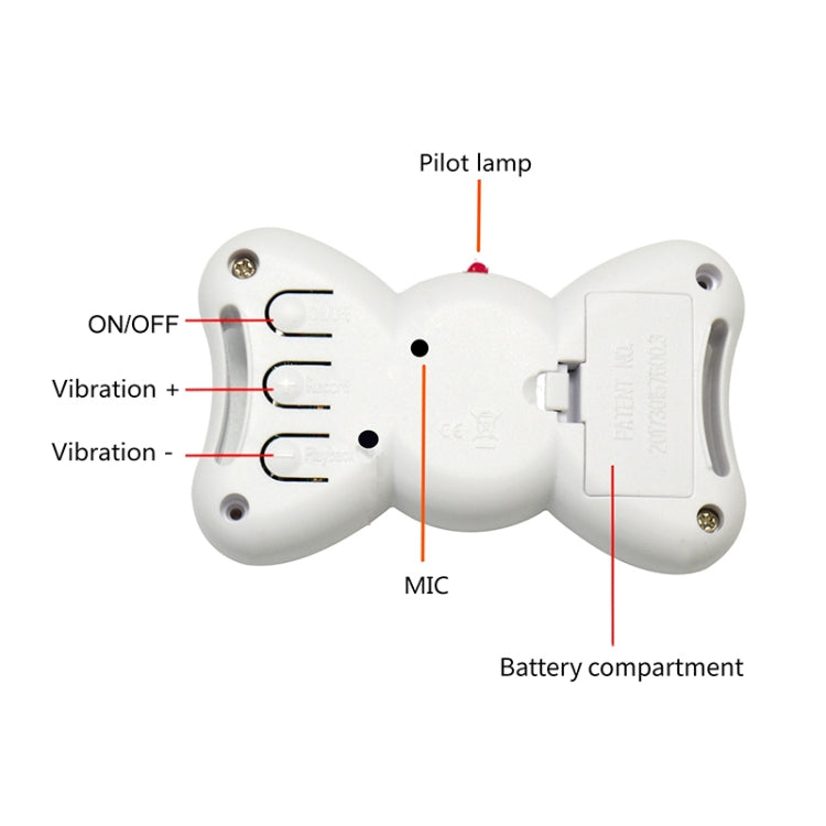 Automatic Voice Control Bark Arrester Collar Pet Supplies Trainer(White)
