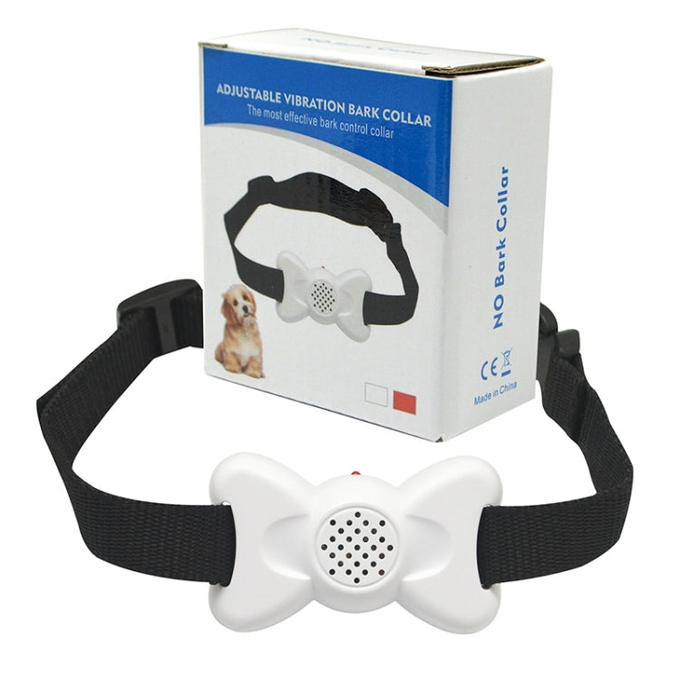 Automatic Voice Control Bark Arrester Collar Pet Supplies Trainer(White)