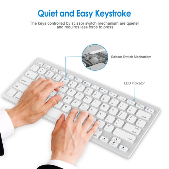 X5 2 in 1 Ultra-Thin Mini Wireless Bluetooth Keyboard + Bluetooth Mouse Set, Support Win / Android / IOS System(Black)