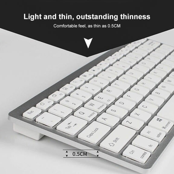 X5 2 in 1 Ultra-Thin Mini Wireless Bluetooth Keyboard + Bluetooth Mouse Set, Support Win / Android / IOS System(Black)