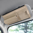 Car Sun Block Glasses Case Document Holder Car Plastic Frame Zipper Type Multi-Function Card Bag Storage Bag(Beige) - Sunglasses & Glasses Clips by PMC Jewellery | Online Shopping South Africa | PMC Jewellery | Buy Now Pay Later Mobicred