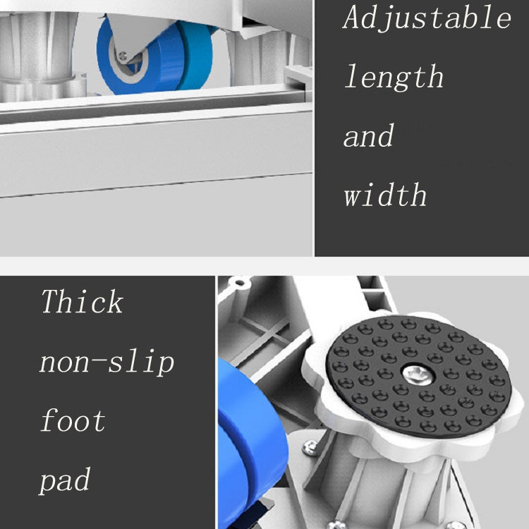 Single Tube 4 Legs Adjustable Stainless Steel Refrigerator Bracket Washing Machine Base Bracket