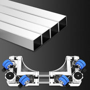 Double Tubes 4 Wheels + 4 Legs Adjustable Stainless Steel Refrigerator Bracket Washing Machine Base Bracket