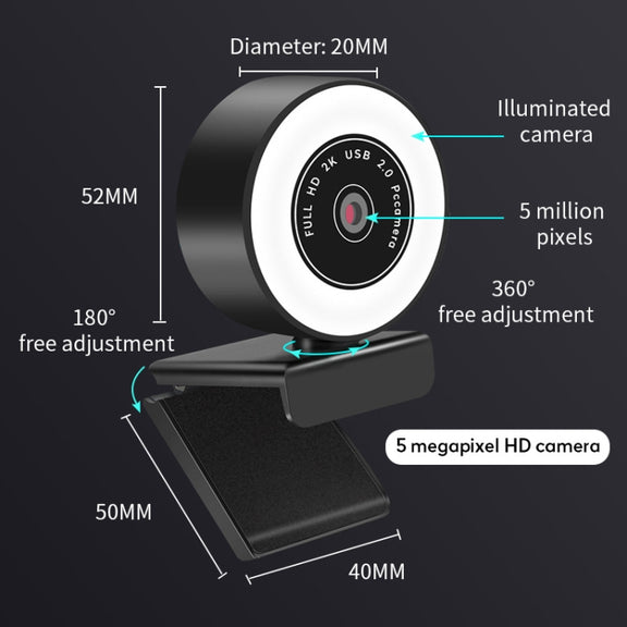 A9mini USB Drive-Free HD Fill Light Camera with Microphone, Pixel:1.0 Million Pixels 720P