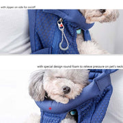 Doglemi Pet Outing Backpack Dog Shoulder Chest Bag Breathable Mesh Dog Cat Bag, Size:L(Blue)
