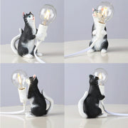 Cat Light Animal Table Lamp Mini Night Light, Power Plug:UK Plug(Holding Baby)