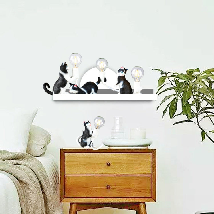 Cat Light Animal Table Lamp Mini Night Light, Power Plug:UK Plug(Holding Baby)