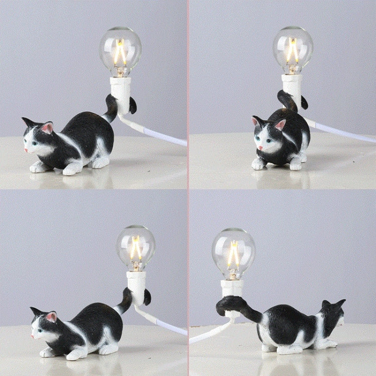 Cat Light Animal Table Lamp Mini Night Light, Power Plug:AU Plug(Meditation)