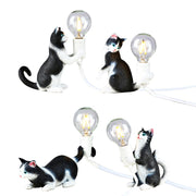 Cat Light Animal Table Lamp Mini Night Light, Power Plug:AU Plug(Meditation)