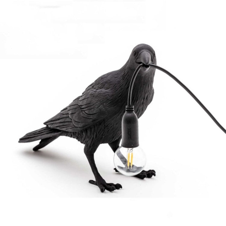 E12 LED Lucky Bird Wall Lamp Table Lamp For Bedroom, Style:Standing Table Lamp, Plug:US Plug(Black)
