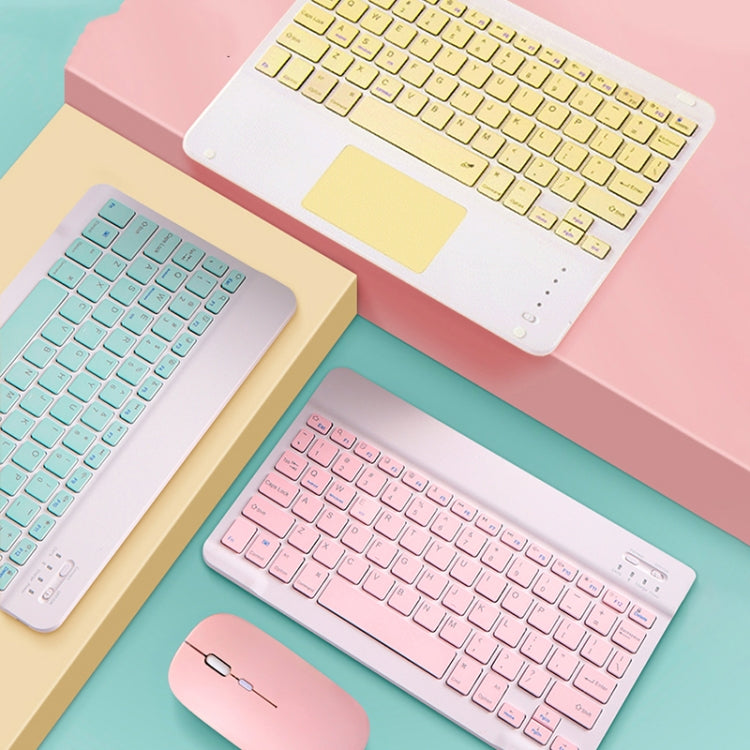 Universal Ultra-Thin Portable Bluetooth Keyboard For Tablet Phones, Size:7 inch(Pink Keyboard)