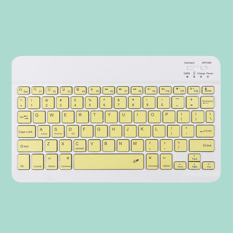 Universal Ultra-Thin Portable Bluetooth Keyboard and Mouse Set For Tablet Phones, Size:10 inch(Yellow Beyboard)