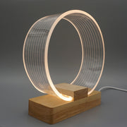 USB Acrylic Ring Table Lamp Night Light