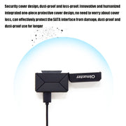 Olmaster External Notebook Hard Drive Adapter Cable Easy Drive Cable USB3.0 to SATA Converter, Style:Hard Disk + Type-C Adapter, Size:3.5 Inch (US Plug)
