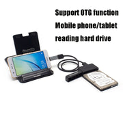 Olmaster External Notebook Hard Drive Adapter Cable Easy Drive Cable USB3.0 to SATA Converter, Style:Hard Disk + Type-C Adapter, Size:3.5 Inch (US Plug)